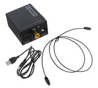 HEATSHAKING Convertisseur Audio Numérique-analogique Compact Noir avec Câble USB et Fibre Optique, Facile à Installer, Convertit Signaux Coaxiaux ou Numériques en Audio Analogique L/r