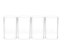 HEATSHAKING Couvercles de Bougie Design Simple et Créatif Lot de 4 en Verre Borosilicate Transparent, Forme Cylindrique Résistant Vent et Facile à Décorer pour DIY et Mariage