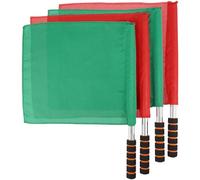 HEATSHAKING Drapeaux d'arbitre de signalisation légers 4 pièces en tissu spongieux rouge et vert pour clubs et événements communautaires