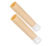 HEATSHAKING Embouts de Manche à Balai en Plastique Beige, 2 Pièces, Design Ergonomique et Résistant, pour Balai Extérieur et Nettoyage du Sol