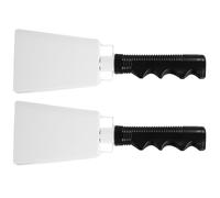 HEATSHAKING Ensemble de 2 Cloches à Main en Alliage D'aluminium Poignée Confortable pour Événements Sportifs et Concerts, Cloches Bruiteurs Blanches à Surface Plate