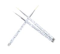 HEATSHAKING Ensemble de 3 Pinceaux pour Nail Art 11/15/20 Mm Poils en Nylon Stylo de Précision pour Ongles Accessoires Manucure Outils de Peinture et Décoration Professionnelle et Personnelle