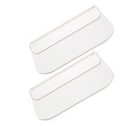 HEATSHAKING Étagère Murale Pliable en Plastique Blanc 2pcs Rangement Soigné et Bords Arrondis pour Balcon ou Hôtels, Style Simple et Élégant