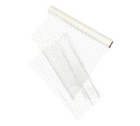 HEATSHAKING Film Transparent Fleur avec Points Dorés Film Emballage Étanche pour Bouquet Papier Fleuriste Résistant Déchirure et DIY