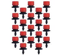 HEATSHAKING Goutteurs D'irrigation Réglables en PP Rouges Lot de 100 8 Trous, Système Anti-bouchage, pour Arrosage Goutte à Goutte de Plantes en Pot et Jardin