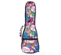 HEATSHAKING Housse pour Ukulélé et Guitare 21 Pouces en Plastique Léger Sangle D'épaule Rembourrée Pratique pour Transport Familial et Professionnel