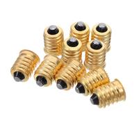 HEATSHAKING Lot de 10 Adaptateurs de Douille E14 vers E12 Dorés, Convertisseur de Culot à Vis Compact pour Lampes Led, Compatible Éclairage Domestique et Professionnel