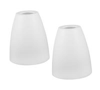 HEATSHAKING Lot De 2 Abat-Jours Plats En Plastique Blanc Avec Trou Central 4.53 Pouces Abat-Jour De Remplacement Pour Lustre Couvercle Lumineux Intérieur Décoration Maison Polyvalente