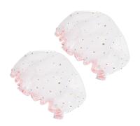 HEATSHAKING Lot de 2 Bonnets de Imperméables en Satin Blanc pour Femmes, Confortables et Respirants, Lavage du Visage la Maison