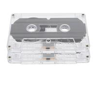 HEATSHAKING Lot de 2 Cassettes Audio Vierges en Plastique Boîtes Transparentes, 30 D'enregistrement, Style Vintage Rétro, Étiquettes Faciles à Écrire, pour Enregistreur Cassette