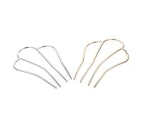 HEATSHAKING Lot De 2 Épingles à Cheveux Couronne En Métal, Taille Moyenne, Baguettes Latérales Vintage, Pour Femmes Et Filles, Coiffure Chignon Stylée, Coloris or Et Argenté