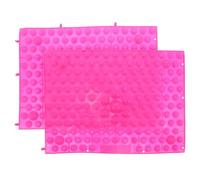 HEATSHAKING Lot de 2 Grands Tapis de Massage D’acupression Roses Antidérapants pour Réflexologie Plantaire, Détente Musculaire et Relaxation à Domicile Extérieur, Tapis de Marche et Bien-être