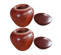 HEATSHAKING Lot de 2 Mini Urnes Funéraires en Bois Faites Main, Surface Lisse, Légères, pour Cendres Humaines ou Poils d'animaux en Souvenir Mémorial