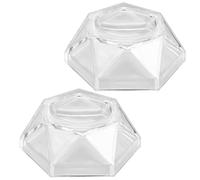 HEATSHAKING Lot de 2 Supports Acryliques Géométriques Transparents pour Boules de Cristal, Base Solide pour Afficher et Maintenir Sphères en Verre Décoratives