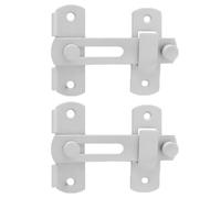 HEATSHAKING Lot de 2 Verrous à Loquet en Acier Inoxydable Épais Finition Mate Blanche Grosse Taille Serrure de Porte Coulissante Sécurisée pour Cages D’Animaux Granges et Volets