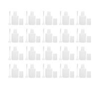 HEATSHAKING Lot de 20 Flacons en Plastique Abs Transparents de 10ml pour Vernis à Ongles, Rechargeables et Étanches, pour DIY et Création de Nouvelles Couleurs