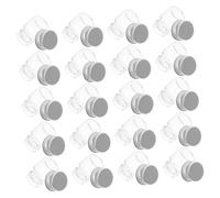 HEATSHAKING Lot de 20 Petits Bocaux avec Couvercles : Mini Flacons en Verre De 5 ML avec Couvercles À Vis en Aluminium - Petites Bouteilles Transparentes pour Le Stockage De Messages De Vœux,