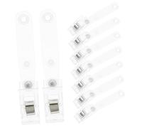 HEATSHAKING Lot de 20 Pinces Métal pour Badge Identitaire Double Trou, Clips Robustes Transparents, Porte-étiquette Nominative Polyvalent pour Usage Professionnel Quotidien