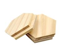 HEATSHAKING Lot de 25 Tranches de Bois Hexagonales en Bois Brut Faciles à Peindre Écrire pour Décoration de Fête et Décoration Maison