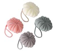 HEATSHAKING Lot de 4 Boules Maille Extensible Couleurs Variées Accessoires de Bain Pratiques pour Exfoliation Douce et Massage Nettoyants Peau Compatibles avec Divers Savons Salle de Bain