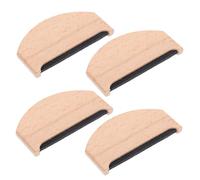 HEATSHAKING Lot de 4 Peignes Anti-Bouloches en Bois Foncé pour Pulls en Laine Fine et Laine Brosse Portable pour Enlever Peluches sur Vêtements Entretien Vêtements D’Hiver et Voyage Outil