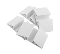 HEATSHAKING Lot de 4 Pieds de Support Triangulaires pour Barrière Garçon et Filles et Animaux, Renforts Stables en Plastique Blanc, Fixation Adhésive pour Escalier et Portillon Sécuritaire,