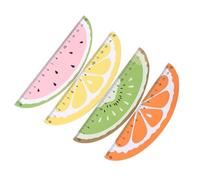 HEATSHAKING Lot de 4 Règles en Bois de 15cm avec Motif Fruits, Accessoires Scolaires Pratiques pour Étudiants, Lecture Facile des Mesures, pour L'école