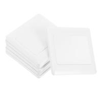 HEATSHAKING Lot de 6 Plaques Murales Blanches Type 86 pour Interrupteurs et Prises Électriques Plaque de Boîte de Jonction Étanche Cache-Interrupteur sans Trou Compatible Rénovation