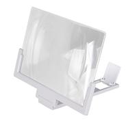 HEATSHAKING Loupe D'écran de Téléphone Pliable Blanc en Plastique, Amplificateur Vidéo 3D Compact et Léger, pour Smartphone la Maison Bureau