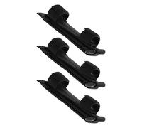 HEATSHAKING Manchon D'assistance à L'alimentation en Nylon Noir 3pcs Sangle Porte-ustensiles Réglable pour Cuillère et Fourchette, Support Stable Portable pour Personnes Âgées à Prise Faible