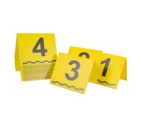 HEATSHAKING Marqueurs de preuve numérotés 20 pièces en plastique jaune avec échelle, durables, documentation précise des tailles, pour scène de crime