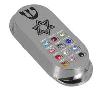 HEATSHAKING Mezouza en Métal pour Voiture - Parchemin de Prière Hanoukka - Plaque de Mezouza de Voyage Légère et Pratique - Décoration Religieuse pour Protection des Voyageurs