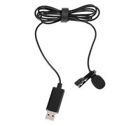 HEATSHAKING Microphone USB Cravate Multifonction Pince Clip-on Noir en Plastique et Mousse pour Enregistrement Pc, pour Vlog et Diffusion en Direct
