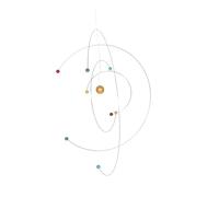 HEATSHAKING Mobile Atomique Pour Salle De Classe Mobile Astronomique à Suspendre Maquette De Planète Éducative Pour Décoration Spatiale