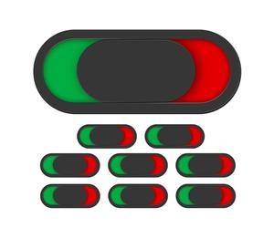 HEATSHAKING Panneaux de Porte 9pcs en Acrylique Rouge et Vert, Indicateurs de Présence pour Porte de Salle de Réunion et Dortoir, Assurant Confidentialité et Utilisation Polyvalente