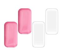 HEATSHAKING Patchs en Silicone Blancs pour Extensions de Cils, Autocollants Anti-statiques Doux, 4 Pièces, Accessoires de Maquillage pour Salon de Coiffure et Usage Maison