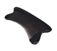 HEATSHAKING Peigne Massage Corne de Buffle Portable Dents Étroit Statique pour Cheveux Épais et Bouclés Améliore Texture et Réduit Casse Outil de Soin Capillaire Relaxant