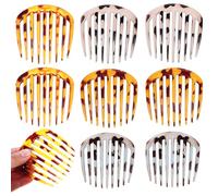 HEATSHAKING Peignes Latéraux pour Femmes 8 Pièces Plastiques Laqués Petits Peignes Décoratifs pour Coiffure Mariage Usage Quotidien