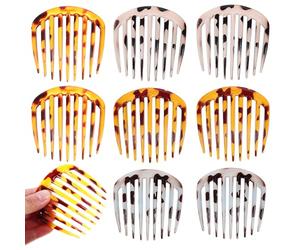 HEATSHAKING Peignes Latéraux pour Femmes 8 Pièces Plastiques Laqués Petits Peignes Décoratifs pour Coiffure Mariage Usage Quotidien