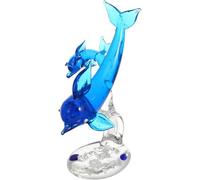 HEATSHAKING Peluche Requin en Verre Coloré, Sculpture Artistique Élégante et Créative pour Décoration de Table ou Vitrine, Figurine Unique et Délicate Style Aléatoire