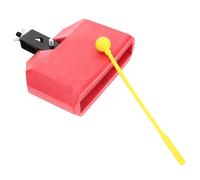 HEATSHAKING Percussion Latin Bloc Portable Plastique avec Accessoire de Montage et Maillet Cloche Vache Rouge pour Batterie et Tambour Accessoire Percussion Facile à Installer et Transporter