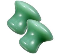 HEATSHAKING Pierres de Massage Facial Vertes de Champignon, Lot de 2, en Jade, pour Soin Visage et Massages Apaisants