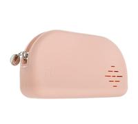HEATSHAKING Pochette à Pinceaux de Maquillage Couleur Rose Élégante Portable en Silicone Fermeture Éclair, Organiseur Pratique pour Voyage et Escapades de W nd
