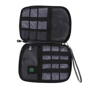 HEATSHAKING Pochette Plusieurs Compartiments Multifonction pour Câble de Données de Rangement en PVC Résistant pour Accessoires Numériques Lors de Voyages d'affaires