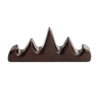 HEATSHAKING Porte-stylo Calligraphique en Bois de Montagne Ton Café Design Simple, Support Pratique pour Accessoires de Thé et Plume de Calligraphie