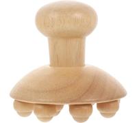 HEATSHAKING Rouleau de Massage en Bois Beige, Masseur Corporel Surface Lisse et Plate, Gua Sha Manuel pour Massage Pratique des Points D'acupuncture à Domicile
