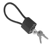 HEATSHAKING Serrure de Casier Métallique Noire 20 Cm, Cadenas de Casier Scolaire et Gymnase avec Clés, Verrou Solide pour Armoire de Rangement, Cadenas du Local de Rangement de L'école,