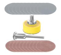 HEATSHAKING Set de 100 Papiers de Verre Ronds pour Ponçage et Polissage avec Tige 1/8, Disques Abrasifs en Papier de Verre pour Bois et Meubles, Adaptés aux Machines Portatives