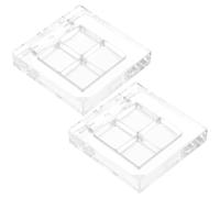 HEATSHAKING Sets de Palettes de Maquillage Vides Rechargeables Compartiments Transparents en Acrylique Léger Lot de 2 pour Fard à Paupières et Blush, pour Maquillage DIY