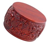 HEATSHAKING Socle D'exposition Base Artisanale Ergonomique Design Unique pour Statues de Bouddha en Bois Rouge et Pots de Fleurs pour Décoration et Collection